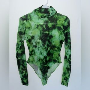Tie-Dye Turtleneck Bodysuit